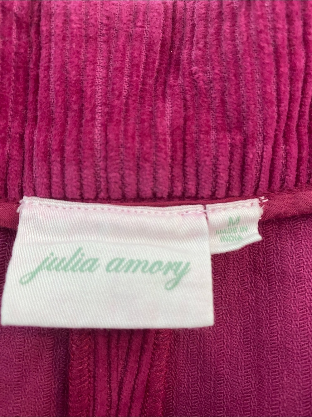 Julia Amory Dark Pink Wide Leg Pants size Medium - Picture 3 of 6